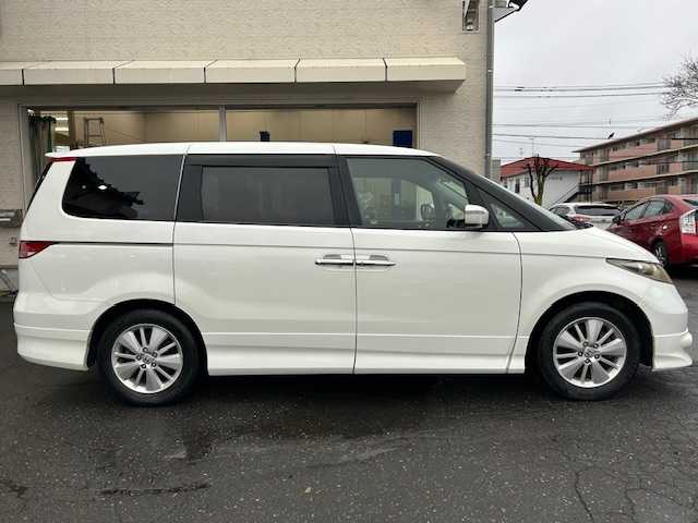 ホンダ エリシオン G Aero HDDナビ SP 道東・釧路十勝 2008(平20)年 15.8万km ブルーイッシュホワイトパール 純正HDDナビ/  (DVD/CD/MSV)/バックカメラ/両側パワースライドドア/HIDヘッドライト/フォグライト/革巻きステアリング/ビルトインETC/ウィンカーミラー/電動格納ミラー/運転席シートリフター/リモコンキー/スペアキー/純正17インチアルミホイール/社外レーダー