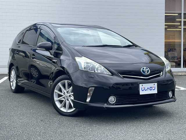 トヨタ プリウス α S ツーリングセレクション 熊本県 2012(平24)年 10.1万km ブラック (株)IDOMが運営する【じしゃロン熊本店】の自社ローン専用車両になります。/こちらは現金またはオートローンご利用時の価格です。自社ローンご希望の方は別途その旨お申付け下さい /純正ナビ（ＣＤ　ＤＶＤ　ＴＶ　ＢＴ）　/バックカメラ　/ＬＥＤヘッドライト　/ビルトインＥＴＣ　/ドライブレコーダー　/Ｗ＋サイドエアバッグ　/カーテンエアバッグ　/ステアリングスイッチ　/プッシュスタート
