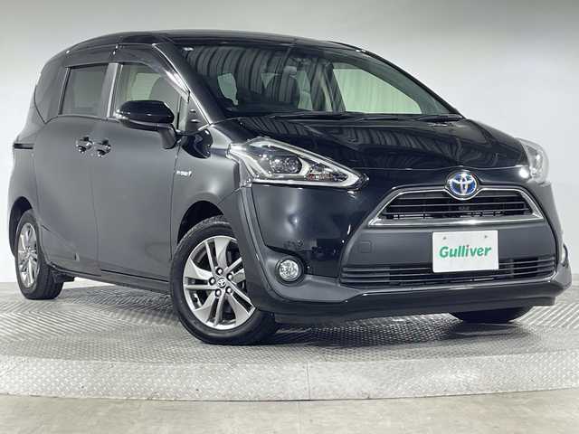 トヨタ シエンタ ハイブリッド G クエロ 神奈川県 2018(平30)年 2.7万km ブラックマイカ トヨタセーフティセンス/純正ナビ【NSZT-W66T】/・BT/フルセグTV/CD/DVD/SD/バックカメラ/両側電動スライドドア/ECON/EV/ビルトインETC/ドライブレコーダー/ハーフレザーシート/シートヒーター(D/N)/スマートキー/プッシュスタートボタン/革巻きステアリング/ステアリングスイッチ/Autoライト/シートリフター/LEDヘッドライト/フォグランプ/電動格納ミラー/ウィンカーミラー/純正フロアマット/純正15インチアルミホイール/純正ドアバイザー