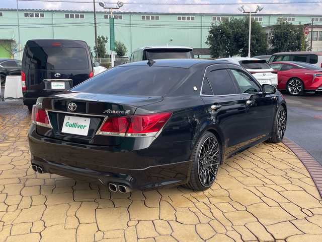 トヨタ クラウン アスリート S 宮崎県 2013(平25)年 8.7万km プレシャスブラックパール 純正ナビ/(Bluetooth/フルセグTV/DVD/CD)/社外20インチアルミ/モデリスタエアロ(フロント/リア)/社外マフラー(4本出し)/ローダウン/ETC/純正フロアマット/バックカメラ/プッシュスタート