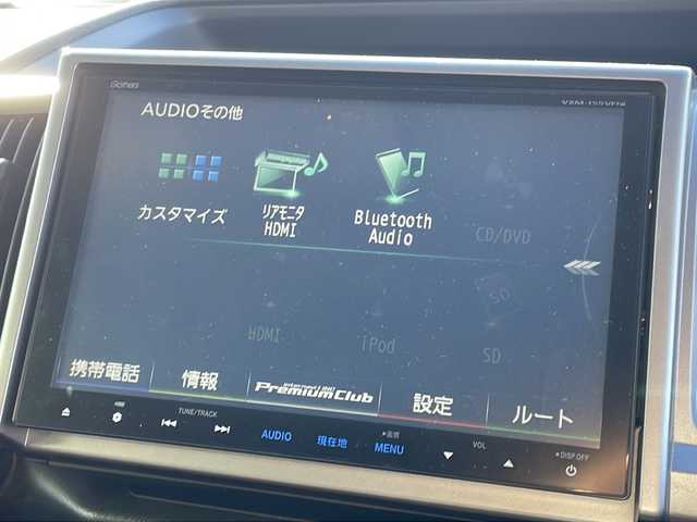 ホンダ ステップワゴン スパーダ Z 新潟県 2014(平26)年 12.2万km プレミアムスパークルブラックパール 〇HDDナビ/〇バックカメラ/〇フルセグテレビ/〇フリップダウンモニター/〇両側パワースライドドア/〇ETC/〇HIDライト/〇オートライト/〇ドアバイザー/〇純正アルミホイール/〇純正フロアマット/〇ステアリングスイッチ