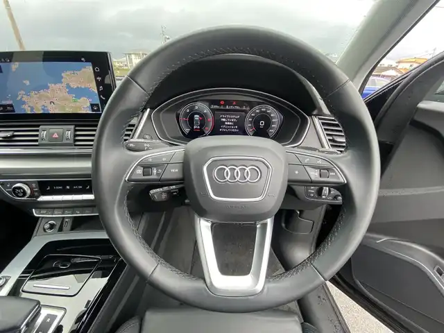 アウディ Ｑ５ 40TDIクワトロ アドバンスド 福岡県 2022(令4)年 2.9万km 黒 ・１オーナー/・アダプティブクルーズコントロール/・ＵＳＢ／Ｂｌｕｅｔｏｏｔｈ／ＡｐｐｌｅＣａｒＰｌａｙ/・全方位カメラ/・黒革シート／シートヒーター/・ＥＴＣ/・純正１９ＡＷ/・プッシュスタート/・パーキングアシスト/・スマートキー/・スペアキー/・パワーシート/・レーンキープアシスト/・オートライト/・LEDライト/・保証書/・取扱説明書