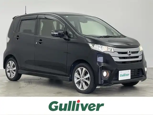 日産 デイズ ハイウェイスターG 埼玉県 2014(平26)年 6.8万km ブラック アラウンドビューモニター　社外ナビ　地デジフルセグＴＶ　Ｂｌｕｅｔｏｏｔｈ　プッシュスタート　スマートキー　オートライト　純正１５インチアルミホイール　ＬＥＤヘッドライト　ステアリングスイッチ