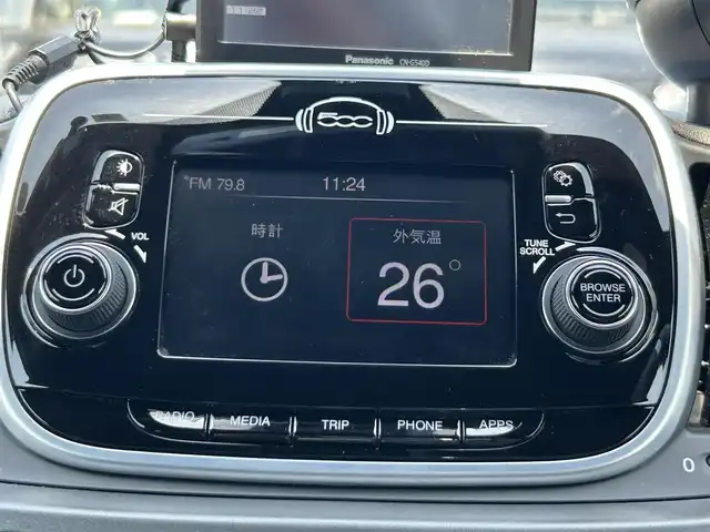 アバルト ５９５Ｃ ツーリズモ 東京都 2018(平30)年 3.9万km Gligio Campovolo 社外ポータブルナビ〔CN-G540D〕/　・ワンセグTV/本革シート/17インチAW/パドルシフト/革巻きハンドル/ステアリングスイッチ/自動防眩ミラー/ブーストメーター/ETC/フォグランプ/保証書/取扱説明書