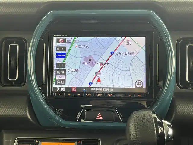 スズキ ハスラー HYBRID X 道央・札幌 2020(令2)年 5.8万km デニムブルー ガンメタリック 2トーン ・4WD/・寒冷地仕様/・Panasonic製メモリナビ/　BT/CD/DVD/USB/SD/iPad/フルセグ/・前後ドライブレコーダー/・全方位カメラ/・後方コーナーセンサー/・衝突軽減ブレーキ/・レーンキープアシスト/・横滑り防止/・ダウンヒルアシストコントロール/・アイドリングストップ/・前席シートヒーター/・純正15インチAW/・プッシュスタート/・スマートキー×2/・社外エンジンスターター/・LEDヘッドライト/・オートライト
