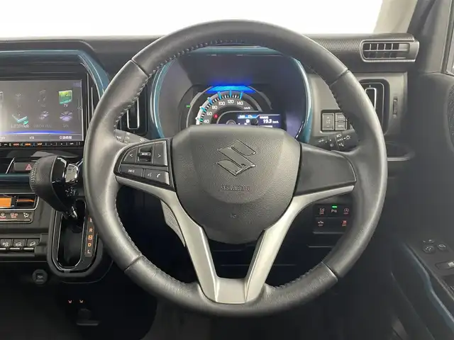 スズキ ハスラー HYBRID X 道央・札幌 2020(令2)年 5.8万km デニムブルー ガンメタリック 2トーン ・4WD/・寒冷地仕様/・Panasonic製メモリナビ/　BT/CD/DVD/USB/SD/iPad/フルセグ/・前後ドライブレコーダー/・全方位カメラ/・後方コーナーセンサー/・衝突軽減ブレーキ/・レーンキープアシスト/・横滑り防止/・ダウンヒルアシストコントロール/・アイドリングストップ/・前席シートヒーター/・純正15インチAW/・プッシュスタート/・スマートキー×2/・社外エンジンスターター/・LEDヘッドライト/・オートライト