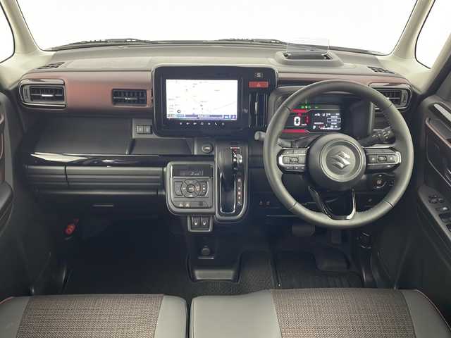 スズキ スペーシア カスタム HYBRID XS 群馬県 2024(令6)年 0.5万km ピュアホワイトP 純正９型ナビ　全周囲カメラ　両側電動スライドドア　ＨＵＤ　シートヒーター　ハンドルヒーター　アダプティブクルーズコントロール　衝突被害軽減ブレーキ　リアサーキュレーター　ＬＥＤ　スマートキー　禁煙車