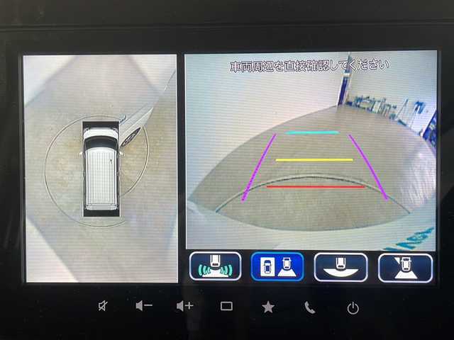 スズキ スペーシア カスタム HYBRID XS 群馬県 2024(令6)年 0.5万km ピュアホワイトP 純正９型ナビ　全周囲カメラ　両側電動スライドドア　ＨＵＤ　シートヒーター　ハンドルヒーター　アダプティブクルーズコントロール　衝突被害軽減ブレーキ　リアサーキュレーター　ＬＥＤ　スマートキー　禁煙車
