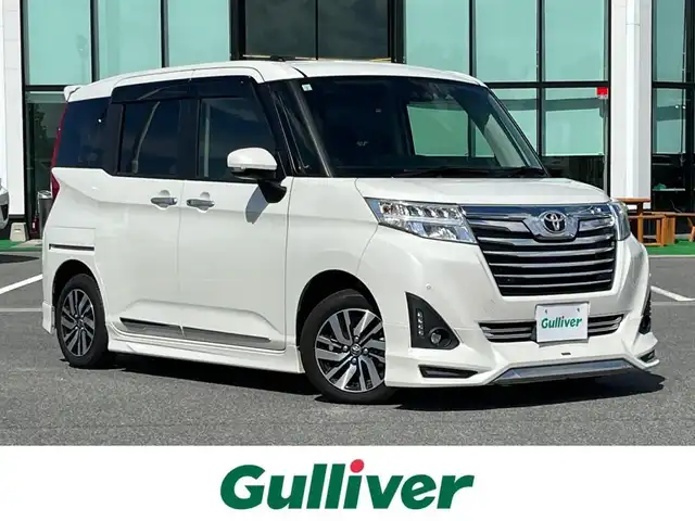 トヨタ ルーミー カスタムG 奈良県 2019(平31)年 1.4万km パールホワイトⅢ モデリスタアエロ/ECLIPSEナビ（AVN-R8W）/（フルセグ／ＢＴ／ＣＤ／ＤＶＤ）/クルーズコントロール/バックカメラ/前後コーナーセンサー/プリクラッシュセーフティ/レーンキープアシスト/両側パワースライドドア/後席サンシェード/前方ドライブレコーダー/ＥＴＣ/純正14インチAW/スペアキーX1