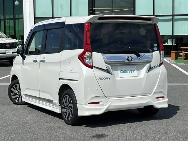 トヨタ ルーミー カスタムG 奈良県 2019(平31)年 1.4万km パールホワイトⅢ モデリスタアエロ/ECLIPSEナビ（AVN-R8W）/（フルセグ／ＢＴ／ＣＤ／ＤＶＤ）/クルーズコントロール/バックカメラ/前後コーナーセンサー/プリクラッシュセーフティ/レーンキープアシスト/両側パワースライドドア/後席サンシェード/前方ドライブレコーダー/ＥＴＣ/純正14インチAW/スペアキーX1