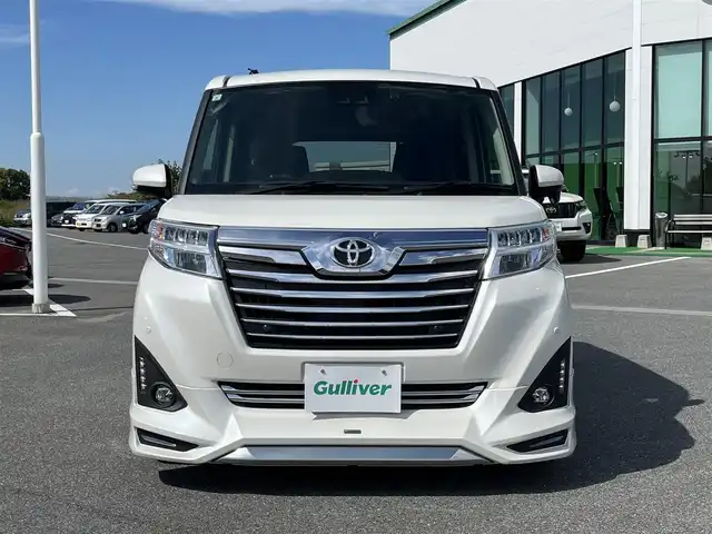 トヨタ ルーミー カスタムG 奈良県 2019(平31)年 1.4万km パールホワイトⅢ モデリスタアエロ/ECLIPSEナビ（AVN-R8W）/（フルセグ／ＢＴ／ＣＤ／ＤＶＤ）/クルーズコントロール/バックカメラ/前後コーナーセンサー/プリクラッシュセーフティ/レーンキープアシスト/両側パワースライドドア/後席サンシェード/前方ドライブレコーダー/ＥＴＣ/純正14インチAW/スペアキーX1