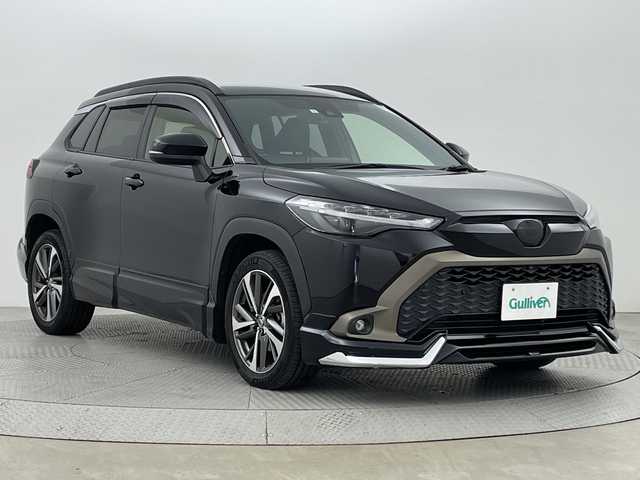 トヨタ カローラ クロス ハイブリッド Z 新潟県 2023(令5)年 1.5万km アティチュードブラックマイカ ワンオーナー/スマートキー/スペアキー1本/トヨタセーフティセンス/ディスプレイオーディオ/BT/USB/フルセグ/全方位カメラ/パワーシート　D席/パワーバックドア/シートヒーター　D席/N席/コーナーセンサー/LEDライト/バイザー/スタッドレスタイヤ4本セット