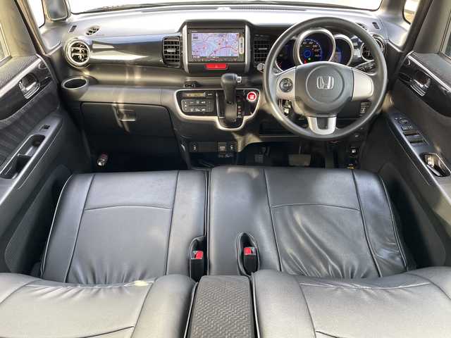 ホンダ Ｎ ＢＯＸ カスタム SSパッケージ 青森県 2015(平27)年 10.5万km プレミアムゴールドパープルパール 4WD/純正メモリナビ・ワンセグTV/CD・DVD・Bluetooth・SD/バックカメラ/両側パワースライドドア/前席シートヒーター/あんしんパッケージ/衝突軽減ブレーキ/サイド・カーテンエアバッグ/社外エンジンスターター/ETC/後席アームレスト/HIDヘッドライト/オートライト/フォグランプ/純正14インチアルミ/スマートキー/プッシュスタート