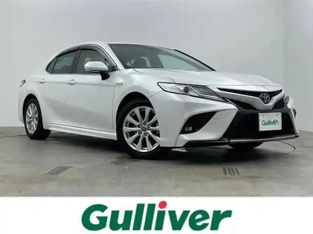 トヨタ カムリ WS 岡山県 2019(令1)年 5.7万km プラチナホワイトパールマイカ レーダークルーズコントロール/ハーフレザー/ドライブレコーダー（前）/ランフラットタイヤ（215/55/17）/純正ナビ（NSCN-W68）/（Bluetooth/TV/CD）/オートハイビーム/LEDヘッドライト/フォグランプ/パドルシフト/オートホールド/ビルトインETC/アイドリングストップ/コーナーセンサー/パワーシート/ドアバイザー/ブラインドスポットモニター/バックカメラ/衝突軽減ブレーキ