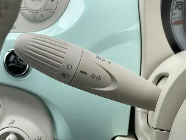 フィアット ５００ メントルザータ 石川県 2015(平27)年 4.3万km ライトブルー 150台限定車/ポルトローナ・フラウ社製ブラウンレザーシート/純正15incアルミホイール/純正オーディオ/アイドリングストップ/シティーモードスイッチ/フォグランプ/リモコンキー