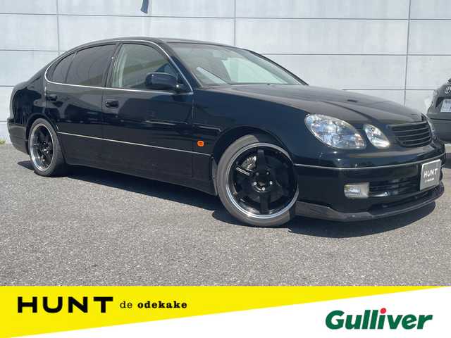 トヨタ アリスト V300 ベルテックエディション 千葉県 2002(平14)年 8.8万km ブラック 黒本革シート/ＨＫＳインタークーラーパイピングキット/ＨＫＳブースト計/HKSブーストコントローラー/ＲＡＹＳ VOLKRACINGホイール　/Buddy Club車高調　/ＪＢＬサブウーファー　/フジツボマフラー　/純正７型ナビ　/純正フロアマット　/キセノンヘッドライト/社外インタークーラー