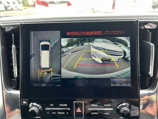 トヨタ アルファード S Cパッケージ 大阪府 2021(令3)年 4.7万km ホワイトパールクリスタルシャイン 純正10.5型ナビ(BT/フルセグ/DVD)/アラウンドビューモニター/サンルーフ/ブラインドスポットモニター/JBLサウンド/フリップダウンモニター/デジタルインナーミラー/ガナドールマフラー/トヨタセーフティーセンス/ビルトインETC2.0/LEDヘッドライト/オートライト/両側パワースライドドア/パワーバックドア/パワーシート/シートヒーター/エアシート/ハンドルヒーター/社外フロアマット/社外アルミホイール/スペアキー