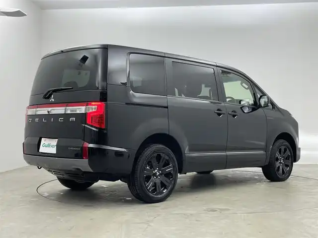 三菱 デリカＤ：５ シャモニー 埼玉県 2025(令7)年 0.1千km 黒 登録済未使用車　マルチアラウンドモニター　ＢＳＭ　レーダークルーズコントロール　シートヒーター　ステアリングヒーター　ＡＣ１００Ｖ　両側パワースライドドア　純正アルミホイール　オートハイビーム　ＬＥＤ