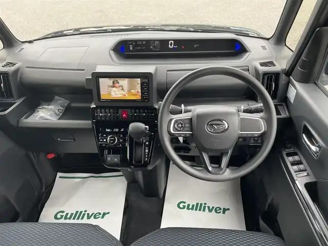 ダイハツ タント カスタム X 山形県 2023(令5)年 1.7万km ブラックマイカメタリック 4WD/衝突軽減ブレーキ/両側パワースライドドア/全方位カメラ/メモリナビ/　【CD DVD BT】/フルセグTV/ETC/ドライブレコーダー/ハーフレザーシート/シートヒーター/ステアリングスイッチ/オートホールド/アイドリングストップ/コーナーセンサー/LEDライト/フォグランプ/ウィンカーミラー/純正フロアマット