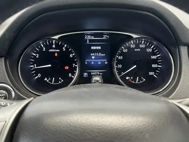 日産 エクストレイル 20X エマージェンシーブレーキ 鹿児島県 2015(平27)年 6.4万km ダイヤモンドブラック 純正7インチSDナビ【MC315D-W】/（フルセグTV/CD/DVD/FM/AM/SD/BT）/TVキャンセラー/バックカメラ/アイドリングストップ/革巻きステアリング/ステアリングリモコン/前席シートヒーター/前後コーナーセンサー/オートライト/純正フロアマット/純正ドアバイザー/ETC