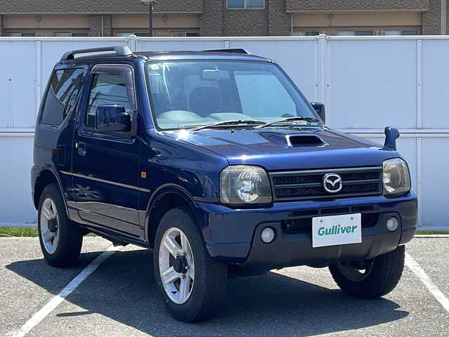 マツダ ＡＺ オフロード XC 秋田県 2008(平20)年 8.7万km 青 4WD/IC付ターボ/ルーフレール/社外SDナビ CN-RE04D/DTV CD DVD BT/純正16インチアルミホイール/フロアマット/パワーステアリング/ダブルエアバッグ/パワーウインドウ/ABS
