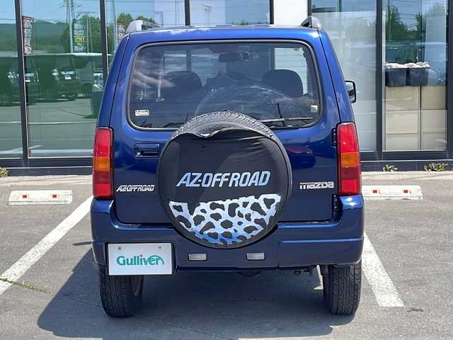 マツダ ＡＺ オフロード XC 道東・釧路十勝 2008(平20)年 8.7万km 青 ・IC付ターボ/・4WD/・社外SDメモリナビ/（AM・FM・CD・DVD・BT・フルセグ・SD・iPod）/・リモコンキー/・背面タイヤ/・ミラーヒーター/・ルーフレール/・フロアマット/・パワーステアリング/・パワーウインドウ/・ABS/・純正16インチアルミホイール