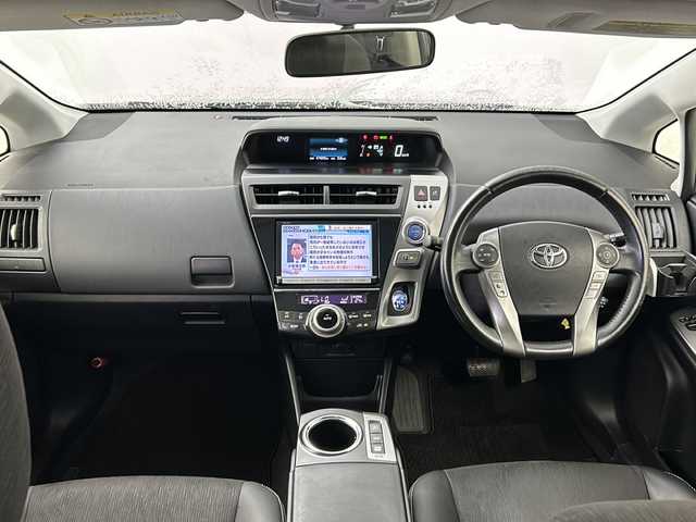 トヨタ プリウス α G 茨城県 2015(平27)年 4.8万km アティチュードブラックマイカ 純正8インチSDナビ/　　CD/DVD/BT/フルセグ/バックカメラ/クルーズコントロール/LEDオートライト/ハーフレザーシート/パワーシート/ステアリングスイッチ/アイドリングストップ/禁煙車