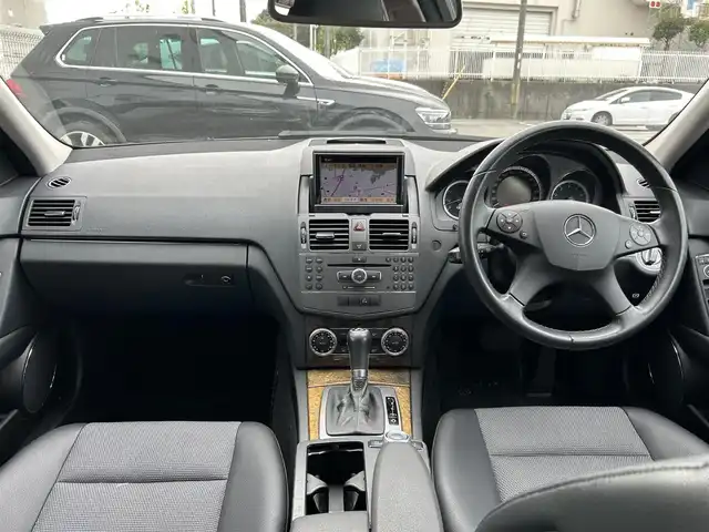 メルセデス・ベンツ Ｃ２００ コンプレッサー SWエレガンス 千葉県 2009(平21)年 7万km オブシディアンブラック 純正ナビ/TV/バックカメラ/クリアランスソナー/純正17インチAW/ETC/ルーフレール/HIDヘッドライト/クルコン/ハーフレザー/パワーシート/スマートキー