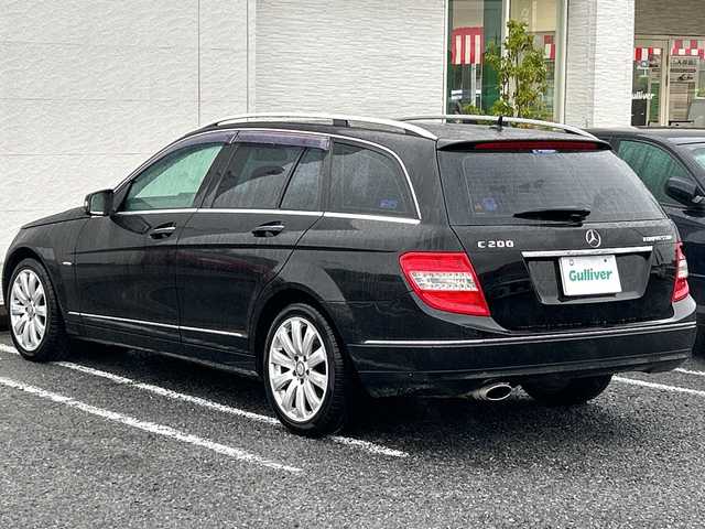 メルセデス・ベンツ Ｃ２００ コンプレッサー SWエレガンス 千葉県 2009(平21)年 7万km オブシディアンブラック 純正ナビ/バックカメラ/クルーズコントロール/ハーフレザー/フルセグＴＶ/スマートキー/カーテンエアバッグ/キセノンライト/オートライト/フォグライト/ルーフレール/１７インチＡＷ/コーナーセンサー