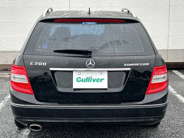 メルセデス・ベンツ Ｃ２００ コンプレッサー SWエレガンス 千葉県 2009(平21)年 7万km オブシディアンブラック 純正ナビ/バックカメラ/クルーズコントロール/ハーフレザー/フルセグＴＶ/スマートキー/カーテンエアバッグ/キセノンライト/オートライト/フォグライト/ルーフレール/１７インチＡＷ/コーナーセンサー