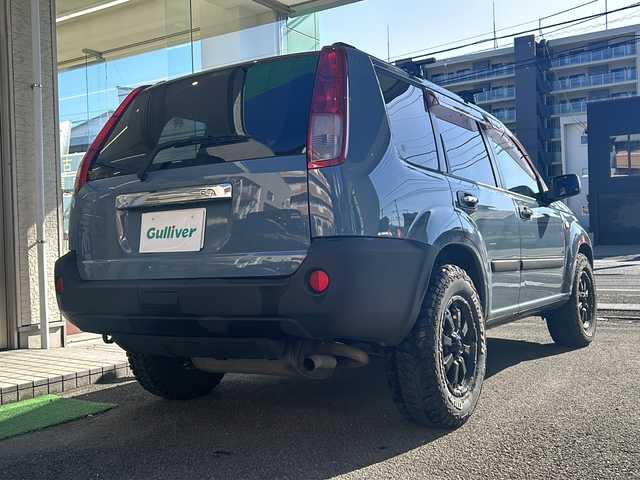 日産 エクストレイル Stt 高知県 2005(平17)年 12万km スレートブルーカーキ ホワイトレタータイヤ/MKWアルミ/SD7型ナビ　MDV-M906HD/（iPod/USB/SD/DISC/BT/ラジオ/フルセグ）/ルーフキャリア/デジタルインナーミラー/ETC/フロアマット/社外ドライブレコーダー/デジタルインナーミラー/ドアバイザー/電動格納ミラー/レザーシート/スマートキー