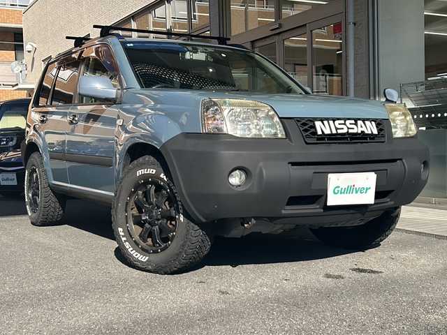 日産 エクストレイル Stt 高知県 2005(平17)年 12万km スレートブルーカーキ ホワイトレタータイヤ/MKWアルミ/SD7型ナビ　MDV-M906HD/（iPod/USB/SD/DISC/BT/ラジオ/フルセグ）/ルーフキャリア/デジタルインナーミラー/ETC/フロアマット/社外ドライブレコーダー/デジタルインナーミラー/ドアバイザー/電動格納ミラー/レザーシート/スマートキー