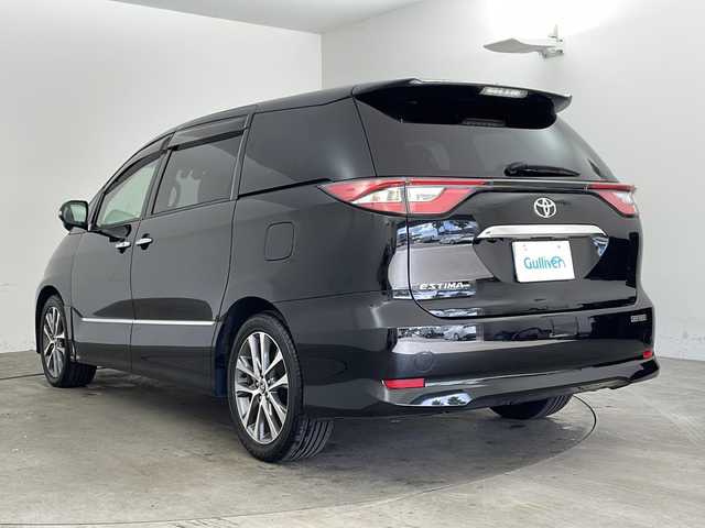 トヨタ エスティマ アエラス プレミアム 兵庫県 2016(平28)年 6.1万km ブラック ・純正9インチナビ/Bluetooth/CD/DVD/SD/TV/・バックカメラ/・トヨタセーフティセンス/・プリクラッシュセーフティ/・レーンディパーチャーアラート/・オートマチックハイビーム /・先行車発進告知機能/・車両接近通報装置/・緊急ブレーキシグナル/・クルーズコントロール/・MTモード付AT/・両側パワースライドドア/・ファブリック＋合成皮革シート/・純正フロアマット/・LEDヘッドライト/・純正アルミホイールタイヤ/・ビルトインETC/・電動格納ミラー/・スマートキー