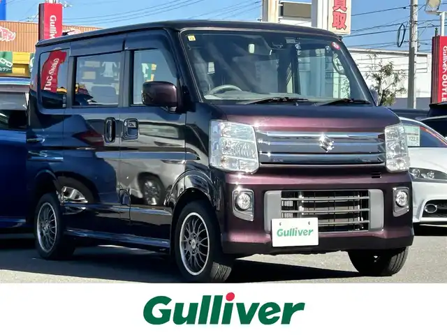 スズキ エブリィ ワゴン PZターボ 群馬県 2016(平28)年 3万km ムーンライトバイオレットPM ワンオーナー/ターボ/純正メモリナビ/CD・DVD・BT・フルセグ/バックカメラ/片側パワースライドドア/ドライブレコーダー/ステアリングスイッチ/レーダーブレーキサポート/横滑り防止装置/取説・保証書/スマートキー×2/純正AW付スタッドレス積込