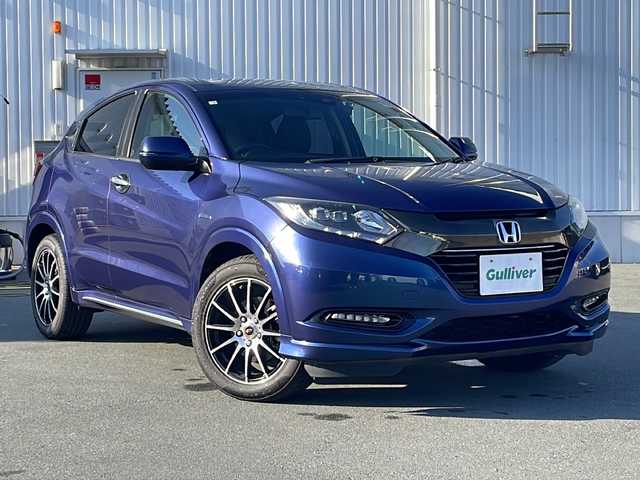 ホンダ ヴェゼル ハイブリッド Z ホンダセンシング 宮城県 2016(平28)年 7.3万km モルフォブルーP 純正ナビ、フルセグTV /Bluetooth対応　/衝突軽減システム/レーンキープ/バックカメラ　/社外アルミ17インチ/社外前後ドラレコ/スマートキー　/プッシュスタート　/パドルシフト　/シートヒーター　/LEDライト /ETC /カーテンエアバック/オートライト/フロアマット