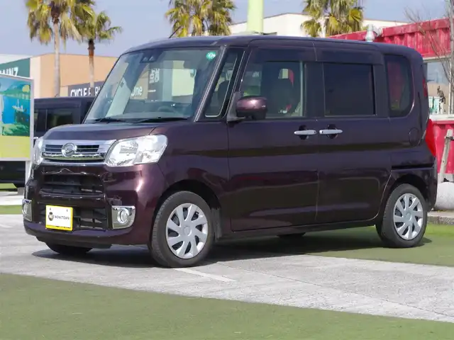 ダイハツ タント X ターボ SAⅢ 石川県 2017(平29)年 6.3万km プラムブラウンクリスタルマイカ スマートアシストIII/・衝突回避支援ブレーキ機能/・誤発進抑制機能(前方＋後方)/・車線逸脱警報機能/・ふらつき警報/・先行車発進お知らせ機能/・標識認識機能/(進入禁止、最高速度、一時停止)/ターボ/左パワースライドドア/純正メモリーナビ/地デジTV/【DVD/CD再生機能・Bluetooth接続】/ETC/ステアリングスイッチ/運転席シートヒーター/リアコーナーセンサー/キーフリーシステム