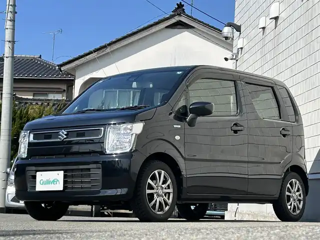 スズキ ワゴンＲ HYBRID FX 山形県 2019(令1)年 2.4万km ブルーイッシュブラックパール3 カラーコード：ZJ3/メモリナビ（CN-E320D）/（FM/AM/CD/BT/ワンセグTV）/衝突軽減装置/横滑り防止装置/レーンキープアシスト/コーナーセンサー/プッシュスタート/シートヒーター/ドアバイザー/禁煙車/夏タイヤ積み込み（鉄ホイール）