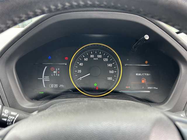 ホンダ ヴェゼル ハイブリッド X ホンダセンシング 奈良県 2019(令1)年 5.1万km クリスタルブラックパール ホンダセンシング　/純正ナビ　/Bluetooth　/CDチェンジャー　/バックカメラ　/ETC　/クルーズコントロール　/純正フロアマット　/純正アルミホイール　/LEDヘッドライト　/オートライト　/スペアキー　/衝突被害軽減システム