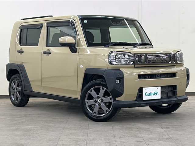 ダイハツ タフト G ターボ 道央・札幌 2021(令3)年 4.4万km サンドベージュメタリック /スカイルーフ//4WD//ターボ//ワンオーナー//純正SDナビ（NSZN-Y71DS）/（DVD・フルセグTV・Bluetooth・USB）//アラウンドビューモニター//スマートアシスト//衝突回避支援ブレーキ//衝突警報機能//ブレーキ制御付誤発進抑制機能//車線逸脱抑制制御機能//路側逸脱警報機能//先行車発進お知らせ機能//アダプティブドライビングビーム//アダプティブクルーズコントロール//ふらつき警報//標識認識機能//サイドビューランプ//レーンキープコントロール//コーナーセンサー//LEDヘッドライト//スマートキー//ドライブレコーダー//前席シートヒーター//横滑り防止機能//保証書//取扱説明書//スペアキー