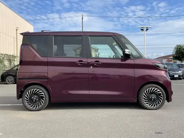 日産 ルークス HWS Gターボ アーバンクロム プロパイロットED 東京都 2024(令6)年 0.4万km ワインⅡ 純正ナビ(MM223D-L)/AM/FM/フルセグ/HDMI/BT/プロパイロット/両側電動パワースライドドア/デジタルインナーミラー/アラウンドビューカメラ/ACC/サーキュレーター/アイドリングストップ/後席テーブル/サンシェード/LEDヘッドライト/フォグランプ/後席USB/レザーシート