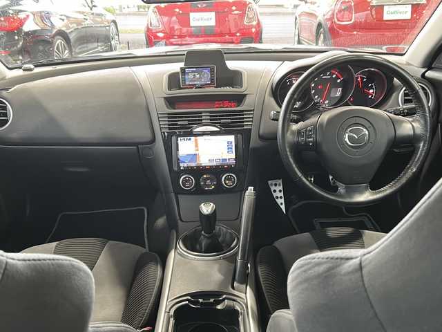 マツダ ＲＸ－８ 岐阜県 2004(平16)年 8万km チタニウムグレイメタリックⅡ /KENWOODナビ//フルセグTV(BT/AM/FM/CD/DVD)//BOSEプレミアムサウンドシステム//ETC//純正フロアマット//社外17インチAW//横滑り防止装置//イモビライザー//電動格納ミラー//レーダー探知機//スペアキー//リモコンキー//取扱説明書//保証書