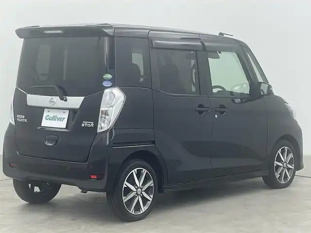 日産 デイズ ルークス ハイウェイスター Gターボ 大分県 2019(令1)年 4.2万km ブラック エマージェンシーブレーキ/車線逸脱警報/ハイビームアシスト/アラウンドビューミニター/純正ナビ　型式：MM319D-W/【フルセグTV、DVD再生可、BT対応】/ステアリングスイッチ/両側パワースライドドア/純正ドライブレコーダー/スリムサーキュレーター/アイドリングストップ/ETC/横滑り防止装置/電動格納ミラー/純正フロアマット/オートライト/LEDヘッドライト/フォグランプ/純正14インチアルミホイール/コーナーセンサー