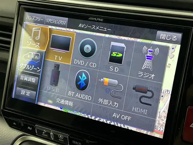 ホンダ ステップワゴン スパーダ ハイブリッド G EX ホンダセンシング 福岡県 2019(平31)年 7.6万km プラチナホワイトパール ワンオーナー　/アルパインフリップダウン　/アルパインナビ　/Ｆ，Ｂカメラ　/ＥＴＣ　/前方ドラレコ　/レーダー探知機　/ＡＣＣ　/衝突軽減ブレーキ　/レーンキープ　/両側電動スライドドア　/ハーフレザー　/シートヒーター/わくわくゲート