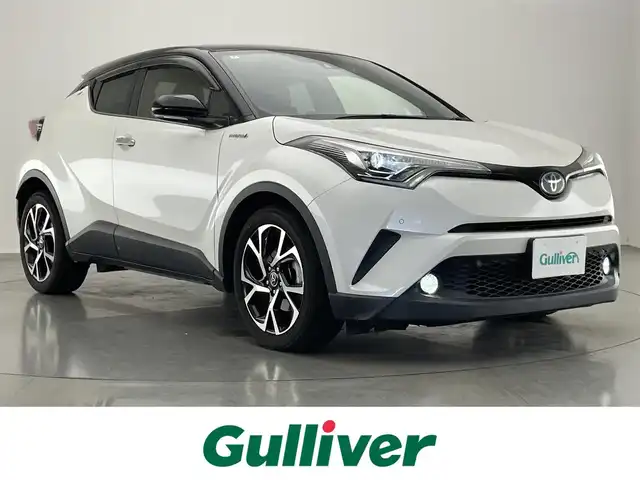 トヨタ Ｃ－ＨＲ G LEDエディション 愛知県 2018(平30)年 7.2万km ブラック/ホワイトパールクリスタルシャイン 2トーン 純正ナビ　BSM　セーフティセンス　追従クルコン　禁煙車　フルセグTV　DVD　ETC　バックカメラ　茶ハーフレザー　衝突軽減　LEDライト　フォグ　電子パーキング　コーナーセンサー　シートヒーター　オートワイパー　Bluetooth　ドラレコ　プッシュスタート　スマートキー　
