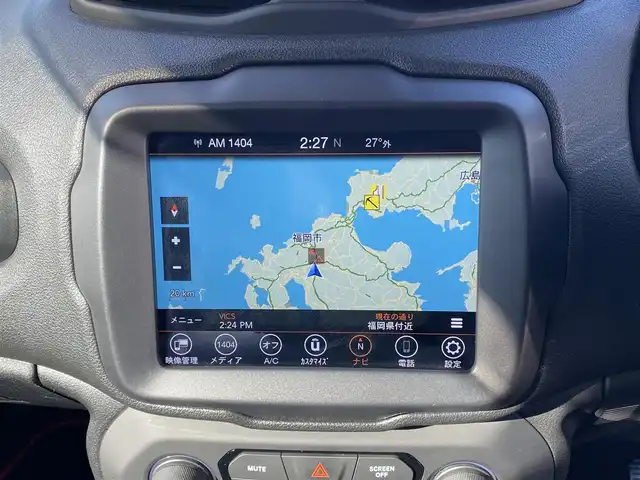 クライスラー・ジープ ジープ レネゲード トレイルホーク 福岡県 2019(令1)年 6.3万km 黒 ・クルーズコントロール/・純正ナビ/Bluetooth/USB/AUX/・バックカメラ/・ドライブレコーダー/・フルセグ/・ETC/・純正17AW/・LEDライト/・ブラインドスポット/・ダウンヒルアシスト