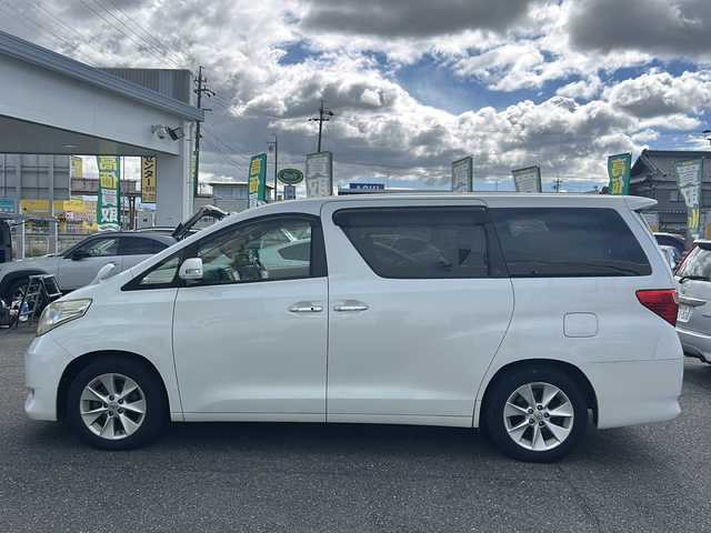 トヨタ アルファード 240G 愛知県 2008(平20)年 9.7万km ホワイトパールクリスタルシャイン 1オーナー/両側パワスラ/純正フリップダウンモニター/クルーズコントロール/ディーラーナビ/TV/バックカメラ/前席パワーシート/メモリーシート/スタッドレスＴ（社外ＡＷ付）積載/ステアリモコン　/ウィンカーミラー/保証書/取扱説明書/記録簿