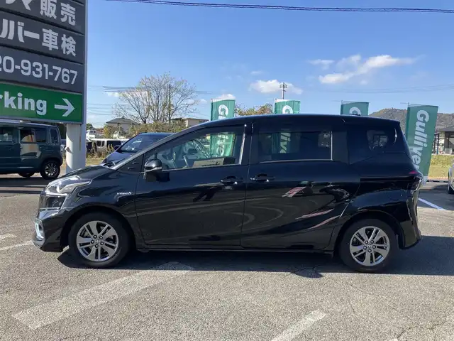 トヨタ シエンタ ハイブリッド G クエロ 広島県 2018(平30)年 5.5万km ブラックマイカ ワンオーナー/セーフティセンス/フロントモデリスタエアロ/両側パワースライドドア/ディラーオプションナビ/バックカメラ/フルセグTV/Bluetooth/ハーフレザー調シート/シートヒーター（運転席・助手席）/LEDヘッドライト/オートライト/ビルトインETC/新車保証書/取扱説明書/スペアキー