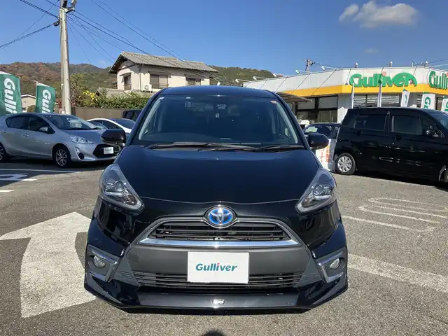 トヨタ シエンタ ハイブリッド G クエロ 広島県 2018(平30)年 5.5万km ブラックマイカ ワンオーナー/セーフティセンス/フロントモデリスタエアロ/両側パワースライドドア/ディラーオプションナビ/バックカメラ/フルセグTV/Bluetooth/ハーフレザー調シート/シートヒーター（運転席・助手席）/LEDヘッドライト/オートライト/ビルトインETC/新車保証書/取扱説明書/スペアキー