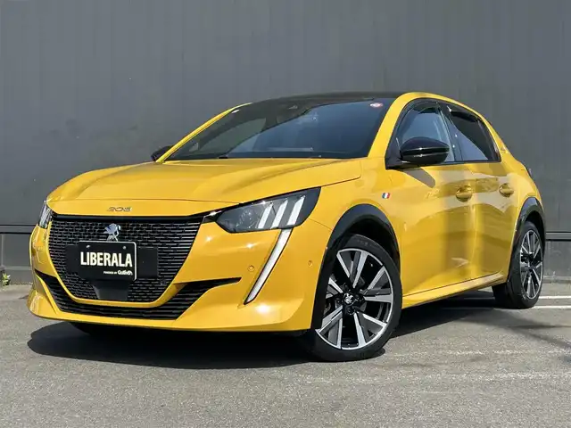 プジョー ２０８ GT ライン 茨城県 2020(令2)年 3.5万km 黄 ワンオーナー/純正ディスプレイオーディオ/Bカメラ/ETC/前後ドラレコ/アクティブセーフティブレーキ/トラフィックサインインフォメーション/ACC/BSM/アンビエントライト/Pシフト/LEDヘッドライト/インテリジェントハイビーム