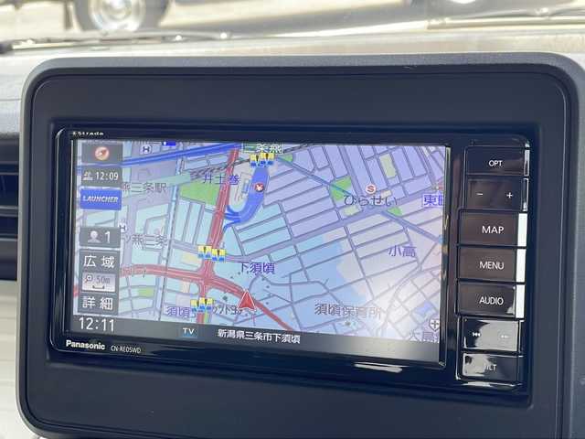 スズキ スペーシア HYBRID G 新潟県 2018(平30)年 4.5万km アーバンブラウンパールメタリック サマータイヤ積載/社外ナビ/（ワンセグ/DVD）/衝突軽減/コーナーセンサー/バックカメラ/両側スライドドア/フロアマット/シガーソケット/電格ミラー/ドアバイザー